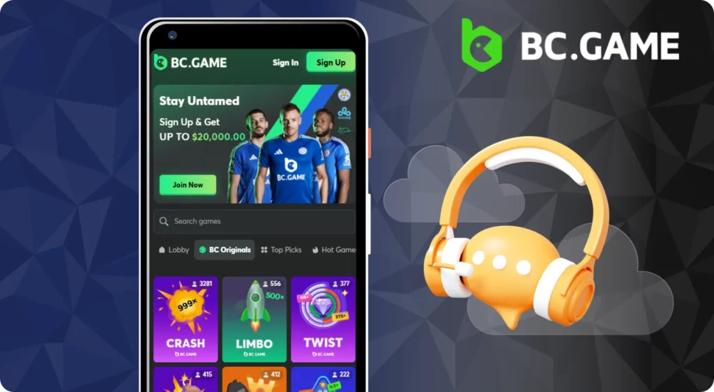 Contact BC Game app support